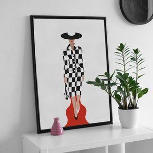 Chess Dress illustration Print